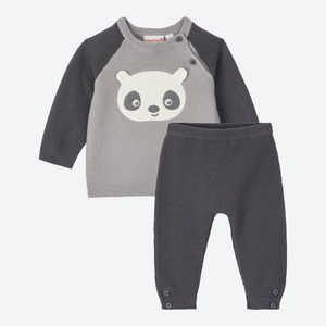 Baby-Set mit Panda-Applikation, 2-teilig