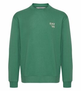 !SOLID Bryan Crew Herren Rundhals-Sweater aus Baumwolle Freizeit-Pullover 21106824 Grün