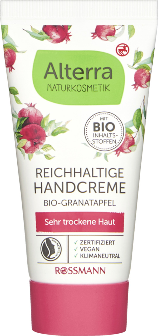 Bild 1 von Alterra NATURKOSMETIK Reichhaltige Handcreme Bio-Granatapfel Reisegröße