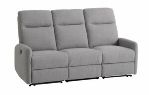 Sofa VONSILD 3-Sitzer elektrisch verstellbar hellgrau