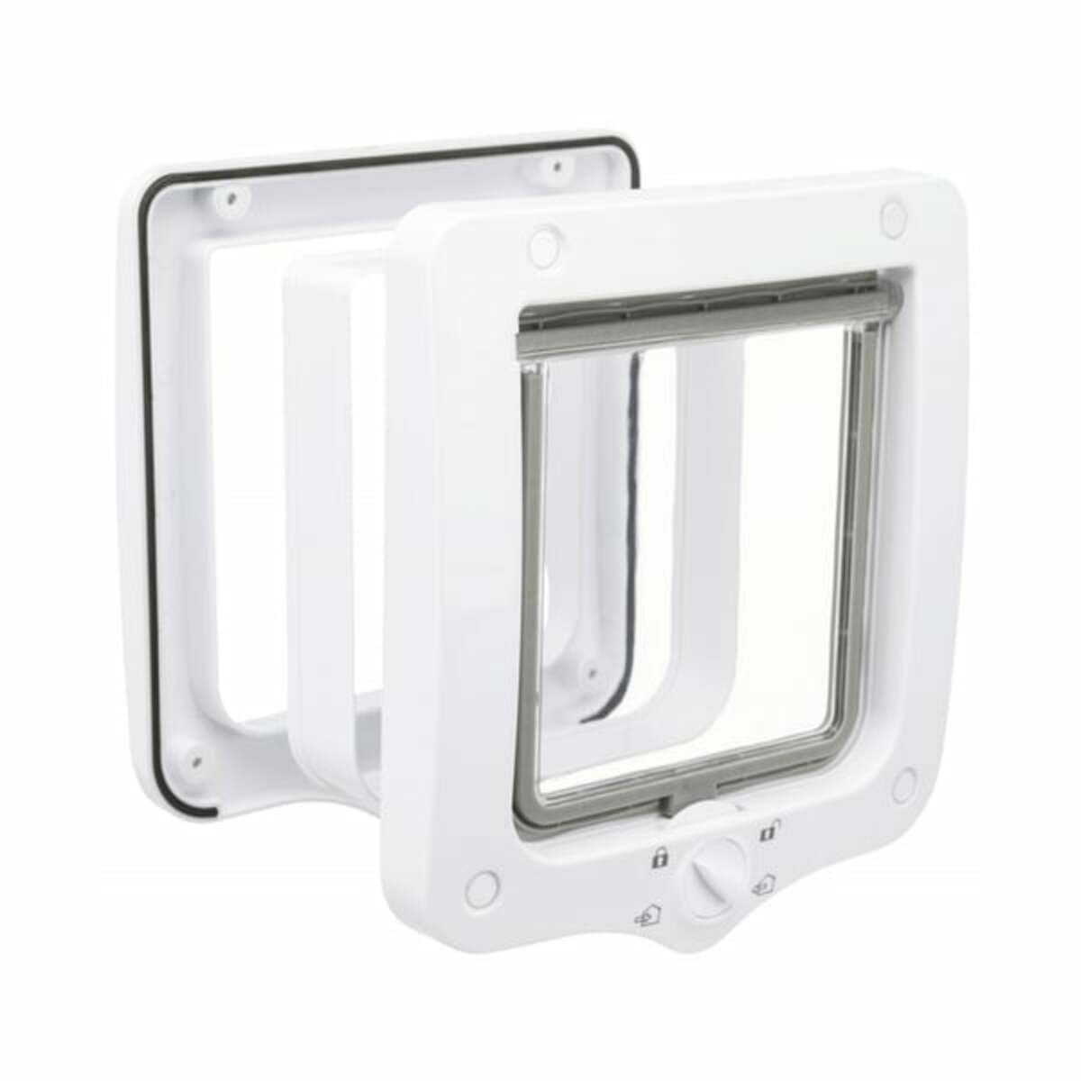 Bild 1 von Trixie 4-Wege Katzenklappe mit Tunnel weiß