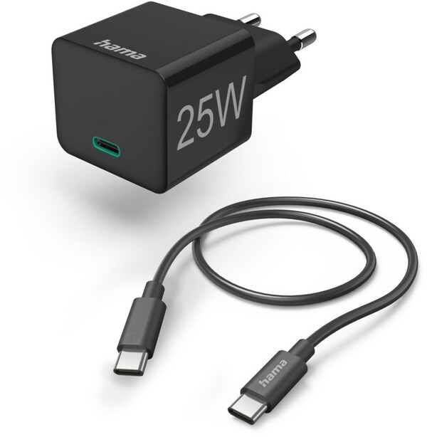 Bild 1 von Schnellladegerät (25W) mit USB-Type-C-Ladekabel (1m) schwarz