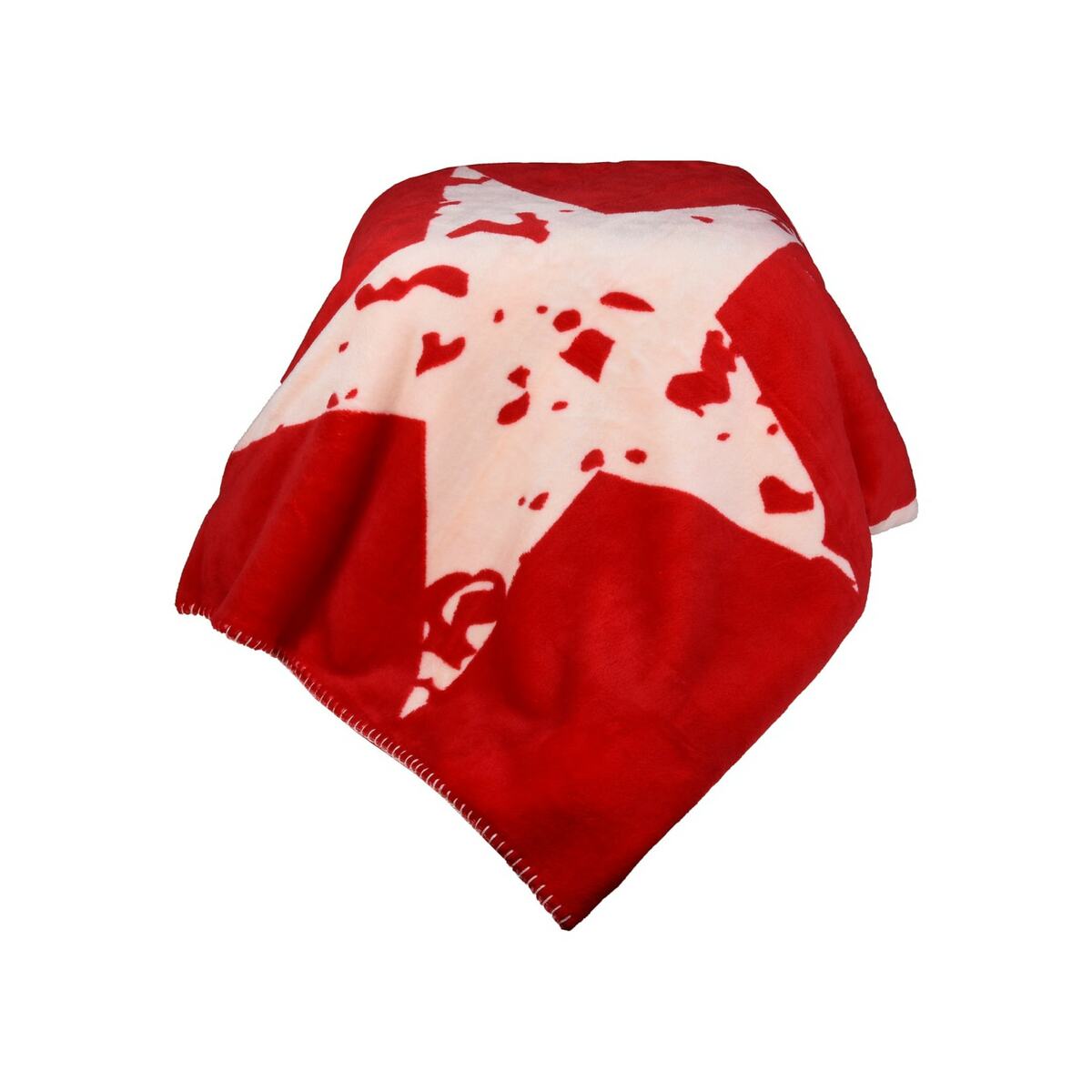 Bild 1 von Coral Fleece Super Flausch Wendedecke 150x200cm 350gr/qm mit Sternen und Streifen/rot