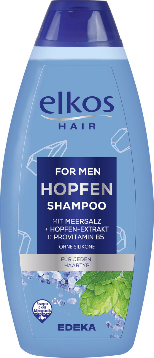 Bild 1 von elkos MEN Shampoo Hopfen & Meersalz 500ML