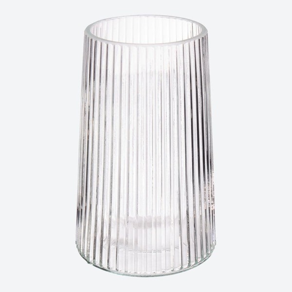 Bild 1 von Vase aus Glas mit Rillen, ca. 13x20cm