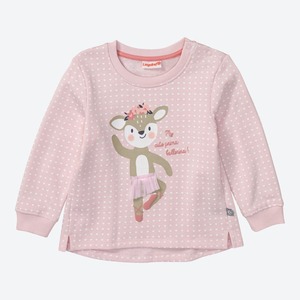Baby-Mädchen-Sweatshirt mit Ballerina-Reh