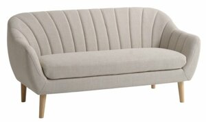 Sofa EGEDAL 2.5-Sitzer beiger Stoff/eichefarben