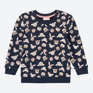 Baby-Mädchen-Sweatshirt mit Tiermuster