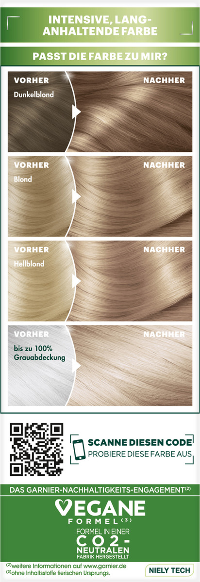 Bild 1 von Garnier Nutrisse Ultra Crème Dauerhafte Pflege-Haarfarbe 8N Nude Natürliches Blond