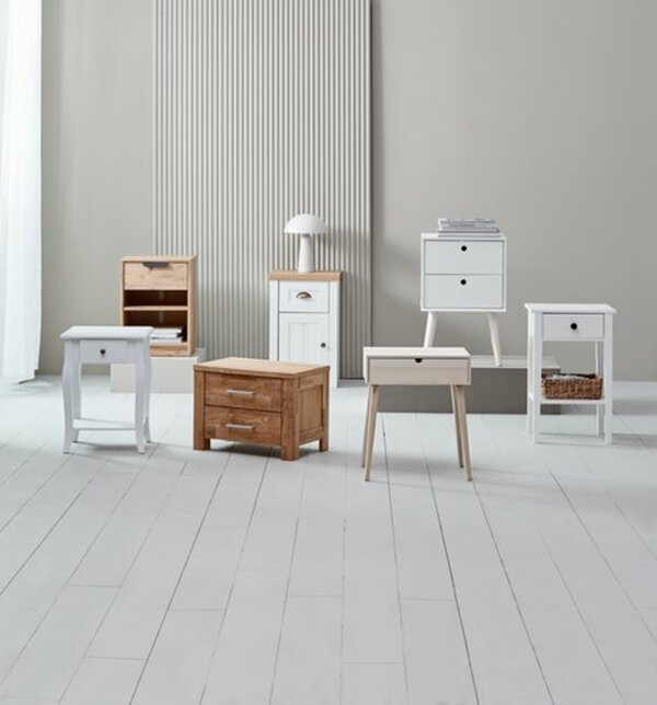 Bild 4 von Nachttisch NORDBY 1 Schublade 1 Boden weiß