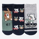 Bild 1 von Baby-Jungen-Socken mit Waldtieren, 3er-Pack