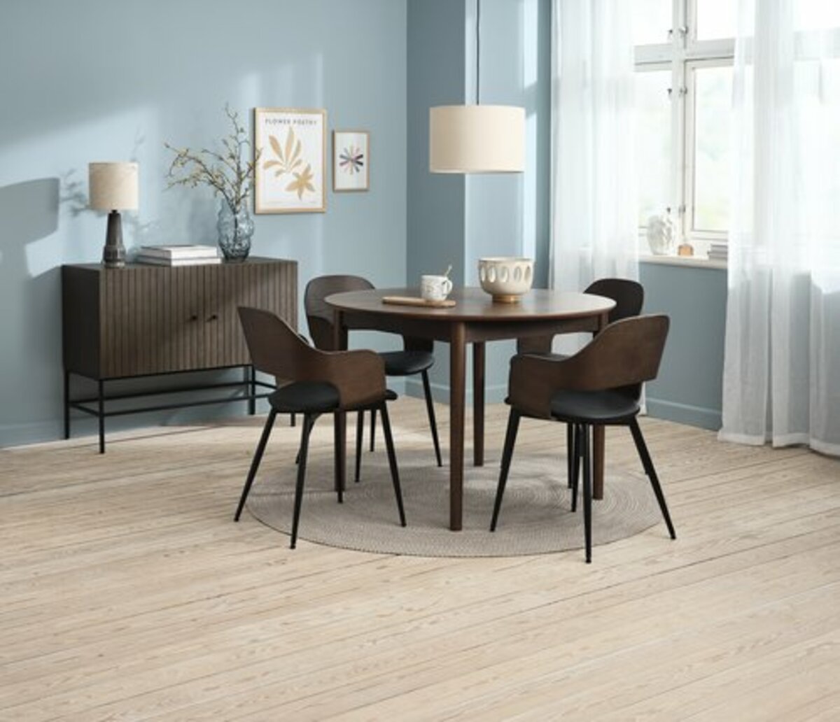 Bild 4 von Anrichte HEMDRUP 2 Türen dunkel eichefarben/schwarz