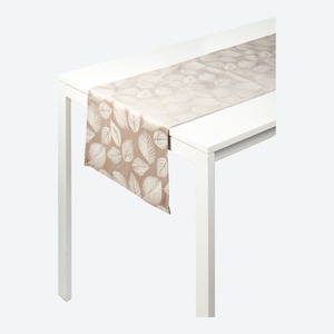 Tischläufer mit Blatt-Design, ca. 40x140cm