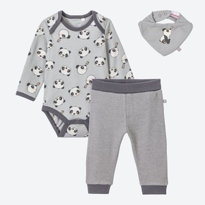 Baby-Set mit Panda-Muster, 3-teilig