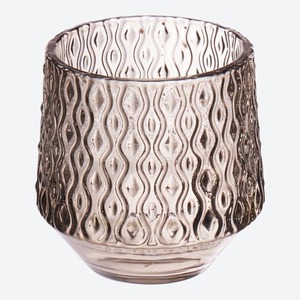 Teelichthalter aus Glas, Ø ca. 8x8cm