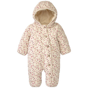 Newborn Winteroverall mit Blümchen-Allover