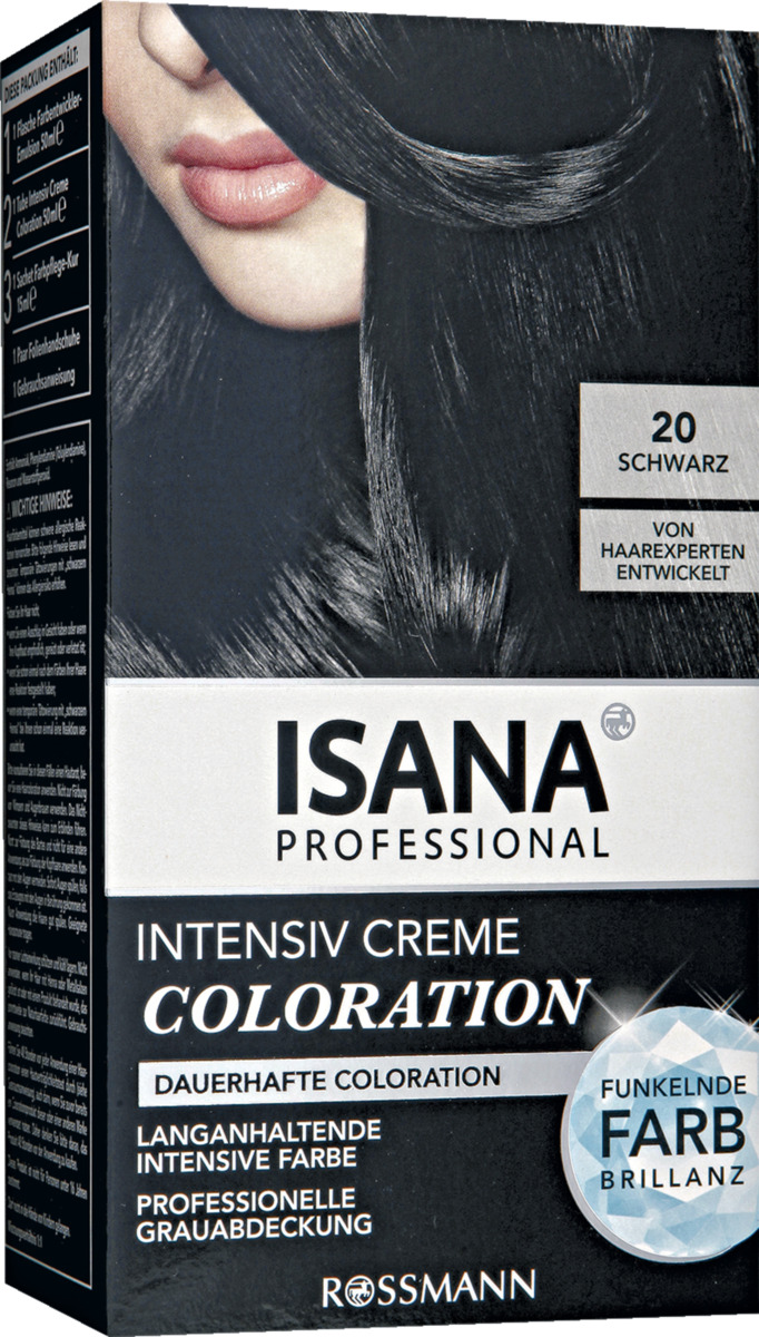 Bild 1 von ISANA PROFESSIONAL Intensiv Creme Coloration 20 Schwarz