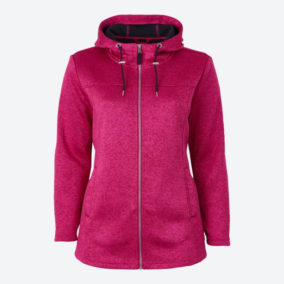 Bild 1 von Damen-Fleece-Jacke mit Kapuze, große Größen
