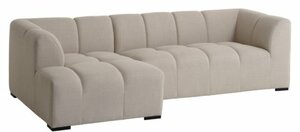 Sofa ALLESE Chaiselongue links beiger Stoff
