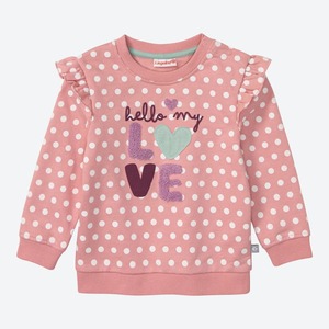 Baby-Mädchen-Sweatshirt mit Punkte-Muster
