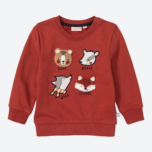 Baby-Jungen-Sweatshirt mit Tier-Applikationen