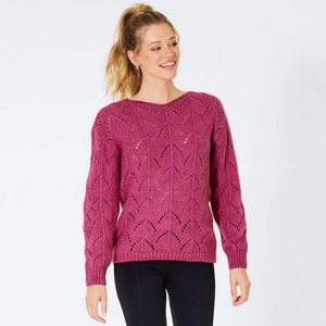 Damen-Pullover mit Ajour-Muster