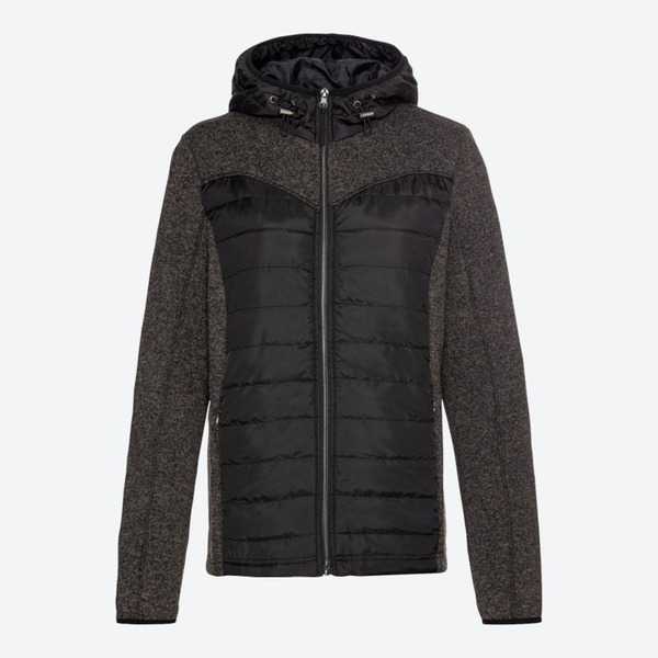 Bild 1 von Damen-Strickfleece-Jacke mit Stepp-Einsätzen