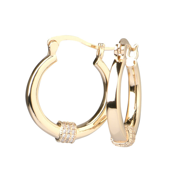 Bild 1 von Damen Creolen mit Glitzersteinchen