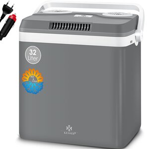 KESSER® 32 L Kühlbox 12V, 230V Stecker, Mini-Kühlschrank, Thermoelektrische Warmhaltebox