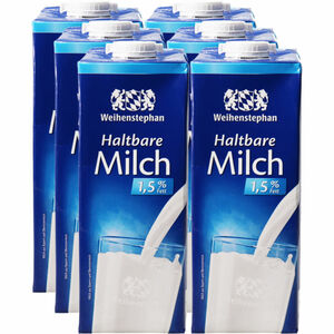 Weihenstephan Haltbare Milch 1,5%, 6er Pack