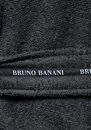 Bild 2 von Bruno Banani Herrenbademantel Danny, Langform, Baumwolle, Kapuze, Gürtel, mit Logostreifen, Herren Bademantel aus 100% Baumwolle