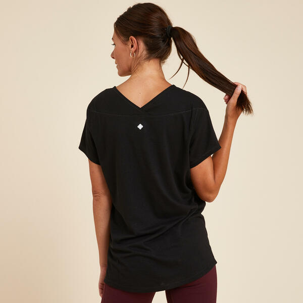 Bild 1 von Damen T-Shirt sanftes Yoga Ecodesign - schwarz