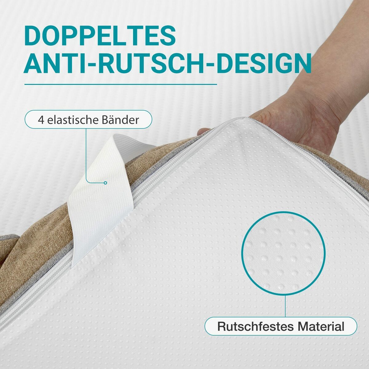 Bild 3 von Topper Matratzentopper 90/140/160/180x200cm, H3 Härtegrad für Mattress, BedStory, 7.5 cm hoch, Kaltschaum, Matratzenauflage mit Waschbarem Bezug für Boxspringbett