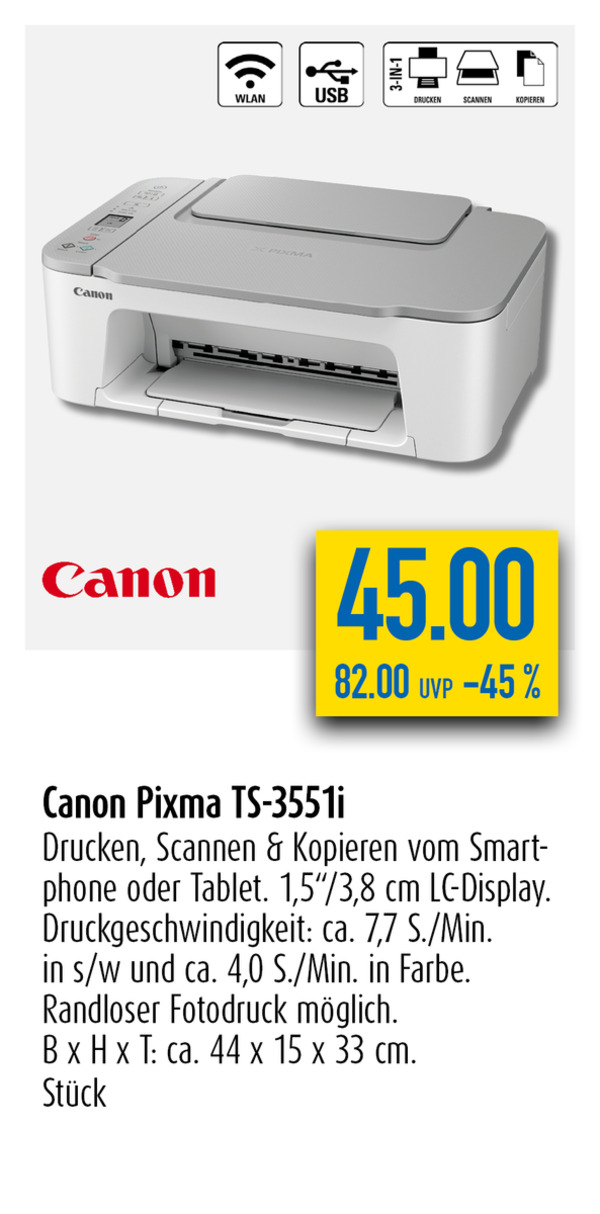 Bild 1 von Canon Pixma TS-3551i