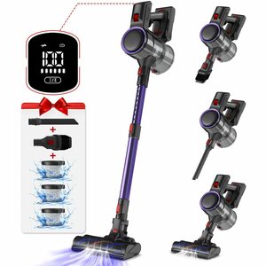 Daynee Akku-Hand-und Stielstaubsauger Akku Staubsauger,Handstaubsauger Akku,Kabellos,Akkusauger, beutellos, Beutellos,Auto Staubsauger, Handsauger,27000Pa bis zu 50 Min Laufzeit