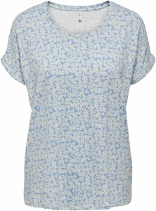 ONLY Kurzarmshirt ONLMOSTER S/S AOP TOP CS JRS mit Aufschlag am Arm