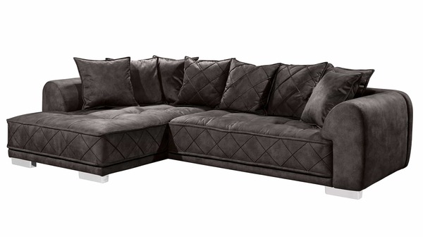 Bild 1 von Ecksofa espresso 319 x 194 cm mit Kissen - SENTINA