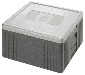METRO Professional Thermobox Pizza-Box, EPP, 20 L, Toplader, schwarz/ grau