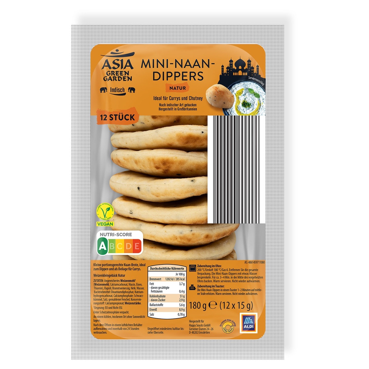 Bild 2 von ASIA GREEN GARDEN Mini-Naan-Dippers 180 g