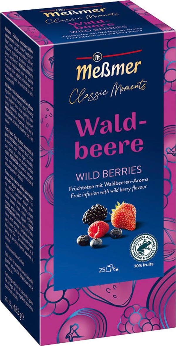 Bild 1 von Meßmer Classic Moments Früchtetee Waldbeere 25 Teebeutel (62 g)