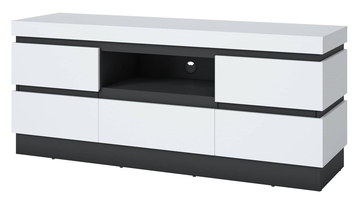 Bild 1 von TV - Lowboard alpinweiß - anthrazit 161 cm - CAMPANIA