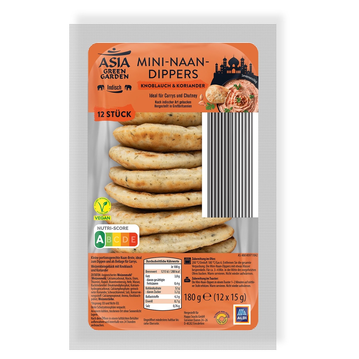 Bild 1 von ASIA GREEN GARDEN Mini-Naan-Dippers 180 g