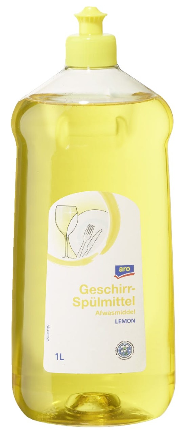 Bild 1 von aro Geschirrspülmittel Lemon flüssig - 1 l Flasche