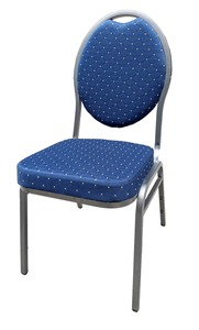 METRO Professional Bankett Stuhl, Stahl, 43.5 x 58 x 92.5 cm, stapelbar, blau