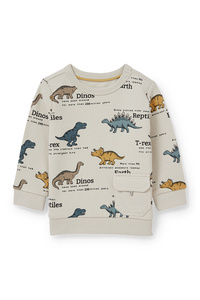 C&A Dino-Baby-Sweatshirt, Beige, Größe: 68