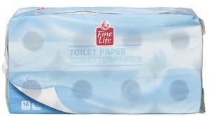 Fine Life Toilettenpapier, Ultra Soft, 3 lagig, 16 Rollen