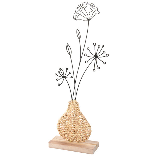 Bild 1 von Deko-Aufsteller Blume mit Rattan