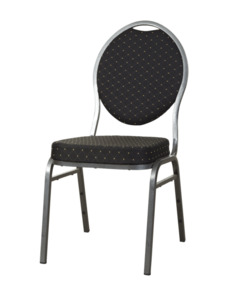 METRO Professional Bankett Stuhl, Stahl, 43.5 x 58 x 92.5 cm, stapelbar, schwarz