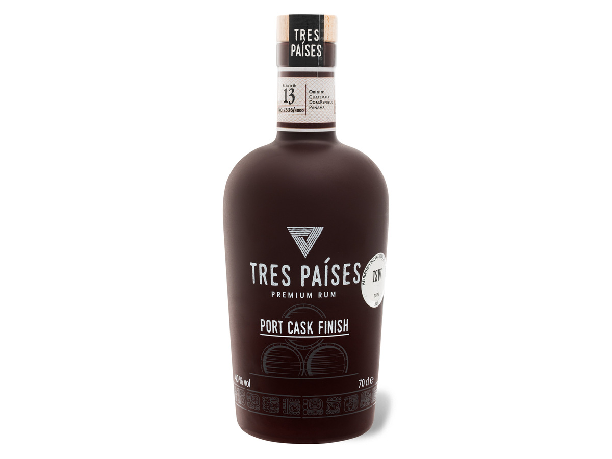Bild 1 von Tres Paises Port Cask Finish Rum 40% Vol