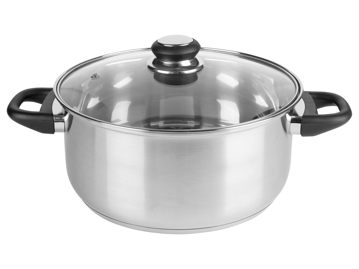 Bild 1 von ERNESTO® Edelstahl-Topf, mit Glasdeckel, Ø 24 cm